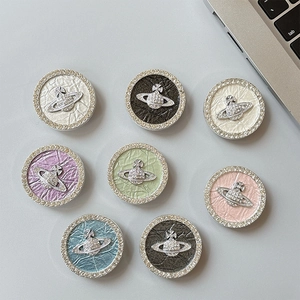 Luxury Rhinestone Planet Phone Socket Grip Expanding Foldable Stand Self Adhesive Sparkly Desktop Bracket