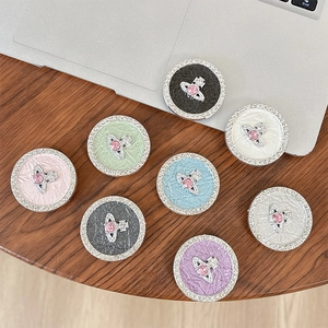 Rhinestone Planet Round Phone Grip Expanding Stand Sparkling Saturn Orb Universal Folding Desktop Bracket For Smartphone