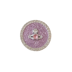 Purple planet phone socket with rhinestones and pink crystal in a stylish orb design