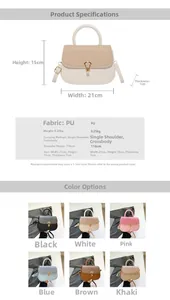 Detailed size chart and multi-color options for the woven texture saddle shoulder bag