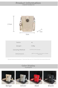 Detailed size and specs for woven texture mini bucket bag with chain strap
