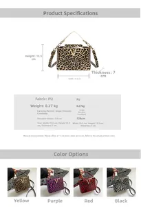 Detail of leopard print crossbody bag showing gold V-shaped buckle and PU texture