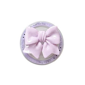 Minimalist light purple bow magnetic cell phone grip holder with Gift For You base