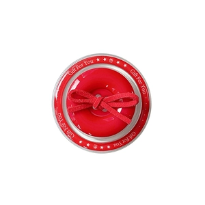 Magnetic red bow phone grip stand featuring Gift For You text and creative button design