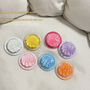 7-color set of shell-shaped glitter phone grips with Gift For You printed on the base