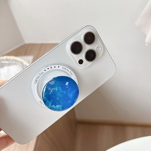 Magnetic starry crystal ball phone socket with nebula pattern and Gift For You text
