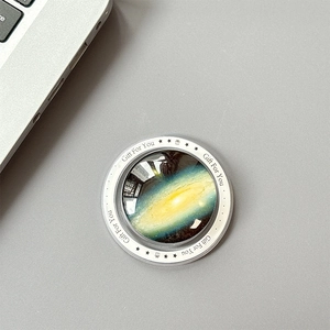 Detailed close-up of a starry galaxy phone socket with Gift For You text and glossy finish
