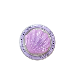 Glitter seashell magnetic MagSafe phone grip in light purple pearlescent finish