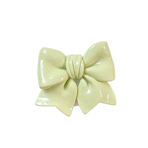 Glossy mint green bow retractable phone grip stand for desk and watching videos