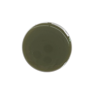 Minimalist circular phone socket stand with dark green liquid gel in solid color