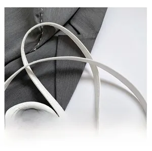 Detailed close-up of the white crocodile texture shoulder strap on a sleek handbag