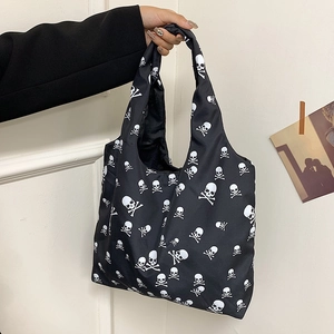 Dames Tote Bag Canvas Grote Capaciteit Schoudertas Retro Zebra Schedel Luipaard Print Streetwear Mode