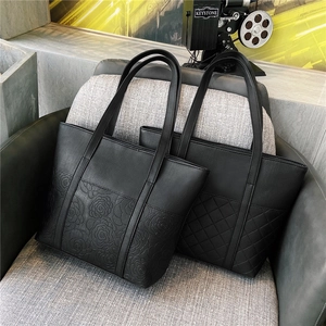 Grand Sac Fourre-Tout Femme En Cuir PU Texturé Matelassé Rose Gaufré Grain De Pierre Sac À Main Épaule Bureau