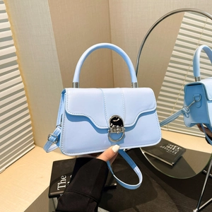 Women PU Leather Crossbody Bag Vintage Minimalist Underarm Shoulder Handbag Metal Lock Flap Commuter Daily Style