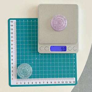 Glitter sequins expandable phone grip stand in blue and purple, 4cm diameter, 9g weight