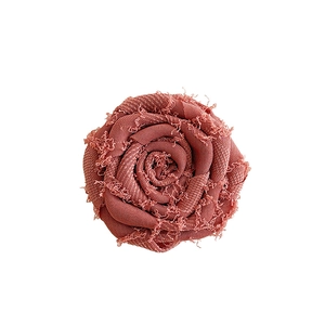 3D rose flower expanding phone grip and stand in dusty rose fabric for smartphones