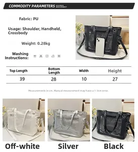 Guide détaillé des tailles pour sac bandoulière en PU avec dimensions et matériaux
