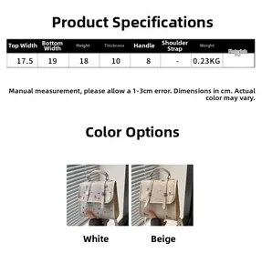 Detaillierte Größenangaben und Farbvarianten für den trendigen PU-Leder-Mini-Rucksack.