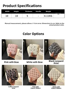 Tabella parametri e opzioni colore per mini astuccio portagioie quadrato in PU