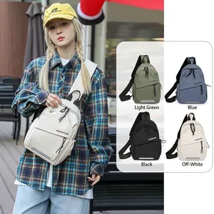 Minimalist nylon crossbody chest bag for men and women available in four colors