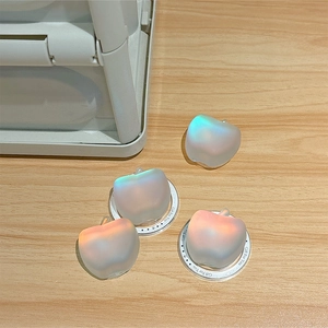 Minimalist aurora apple phone socket holder with holographic gradient and gift card