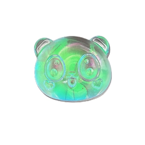 Cute holographic laser panda magnetic phone grip with retractable socket for desk