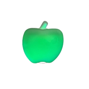 Green apple shaped expandable phone socket stand with vibrant finish on white background