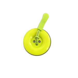 Neon green button phone grip stand with retractable design for handheld grip