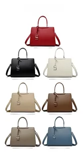 Borse a mano minimaliste strutturate in vari colori con manici e chiusura a S in metallo