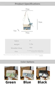 Detailed size chart for stylish PU leather crossbody bag with dimensions and specifications