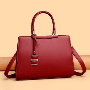 Sac À Main Femmes Similicuir Grande Capacité Cabas Sac Bandoulière Avec Sangle Réglable Pendentif Métal Bureau Décontracté