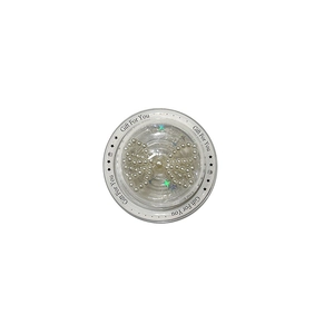 Transparent round phone grip with white pearl woven bow in a Gift For You gift box