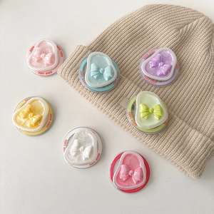Magnetic Phone Grip Stand Holder With Pearlized 3D Bowknot Heart Base Sweet Macaron Shimmer Resin Luck Decorative Gadget
