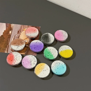 Detailed set of 10 gradient glitter phone sockets with silver foil and resin art finish