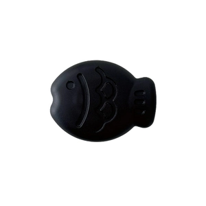 Creative black fish-shaped expandable phone grip stand with minimalist matte finish