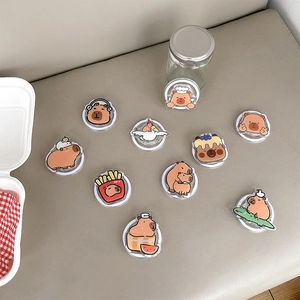 Schattige cartoon capibara acryl uitschuifbare telefoonhouder set voor smartphones
