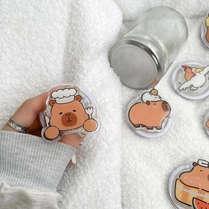 Leuke cartoon Capybara acryl telescopische telefoonhouder grip voor trendy mobiel