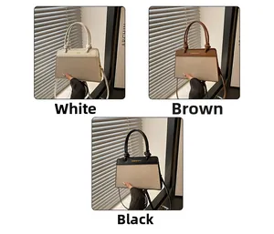 Minimalist canvas and leather tote bags in white, brown, and black color options