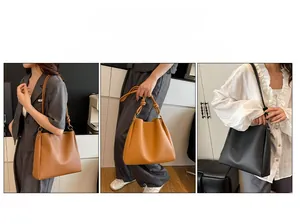 Détail montrant les différents styles de portage du grand sac seau minimaliste