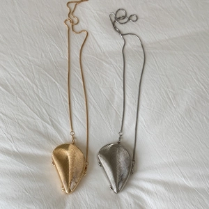Luxury Metallic Shell Shaped Evening Bag For Women Mini Box Clutch Bag With Chain Strap Gold Silver Shell Texture Wedding Party Bag