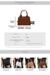 Detailed size chart and specifications of the crocodile texture PU saddle bag