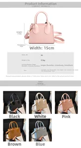 Specifiche dettagliate delle dimensioni per una mini borsa in pelle PU con misure