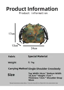 Chinese ink landscape crossbody bag specs 24x17x13cm weight 0.1kg with dimensions