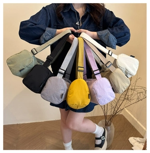 Multi-color nylon cylinder crossbody bags with adjustable straps for yoga and fitness