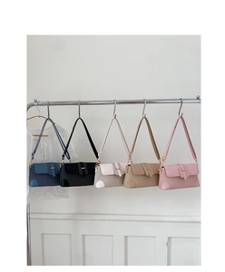 Multiple textured PU leather crossbody bags in five stylish colors with flap closure