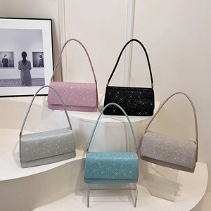 Sac De Soirée À Paillettes Pour Femmes Élégante Pochette De Banquet Sac À Bandoulière Avec Bandoulière Chaîne Mode Fête