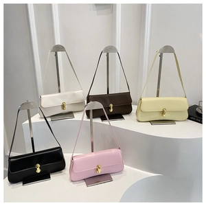 Detailed collection of colorful small square underarm bags with elegant gold metal buckles