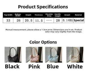 Size chart and dimensions for large capacity heart quilted tote bag for daily commute