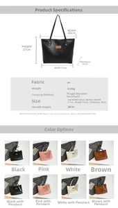 Detailed dimension guide for large woven leather tote bag with product specifications