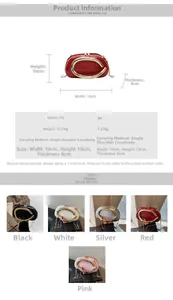 Detailed size guide and specifications chart for vintage metal box crossbody bag